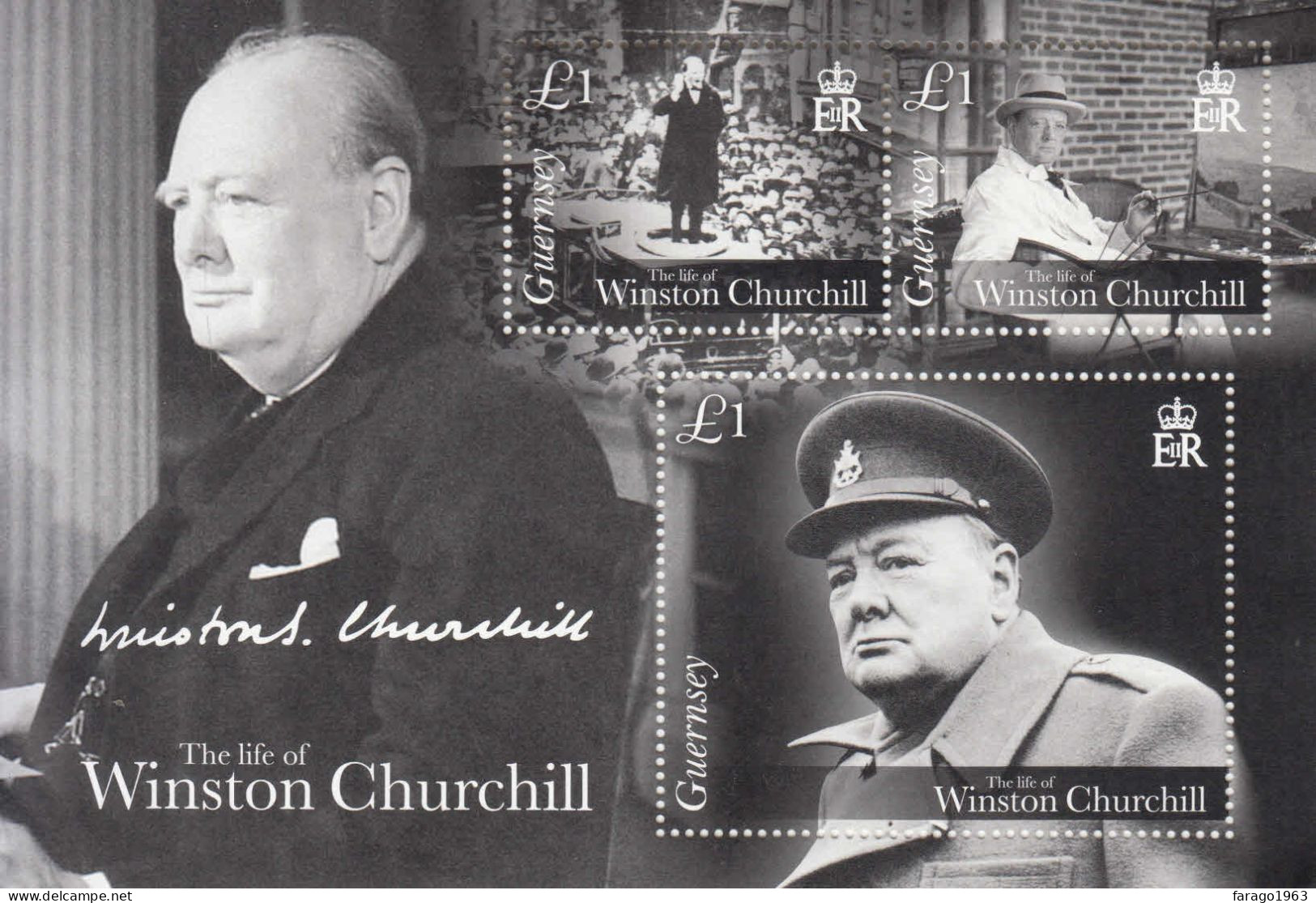 2015 Guernsey Churchill Souvenir Sheet MNH - Guernesey