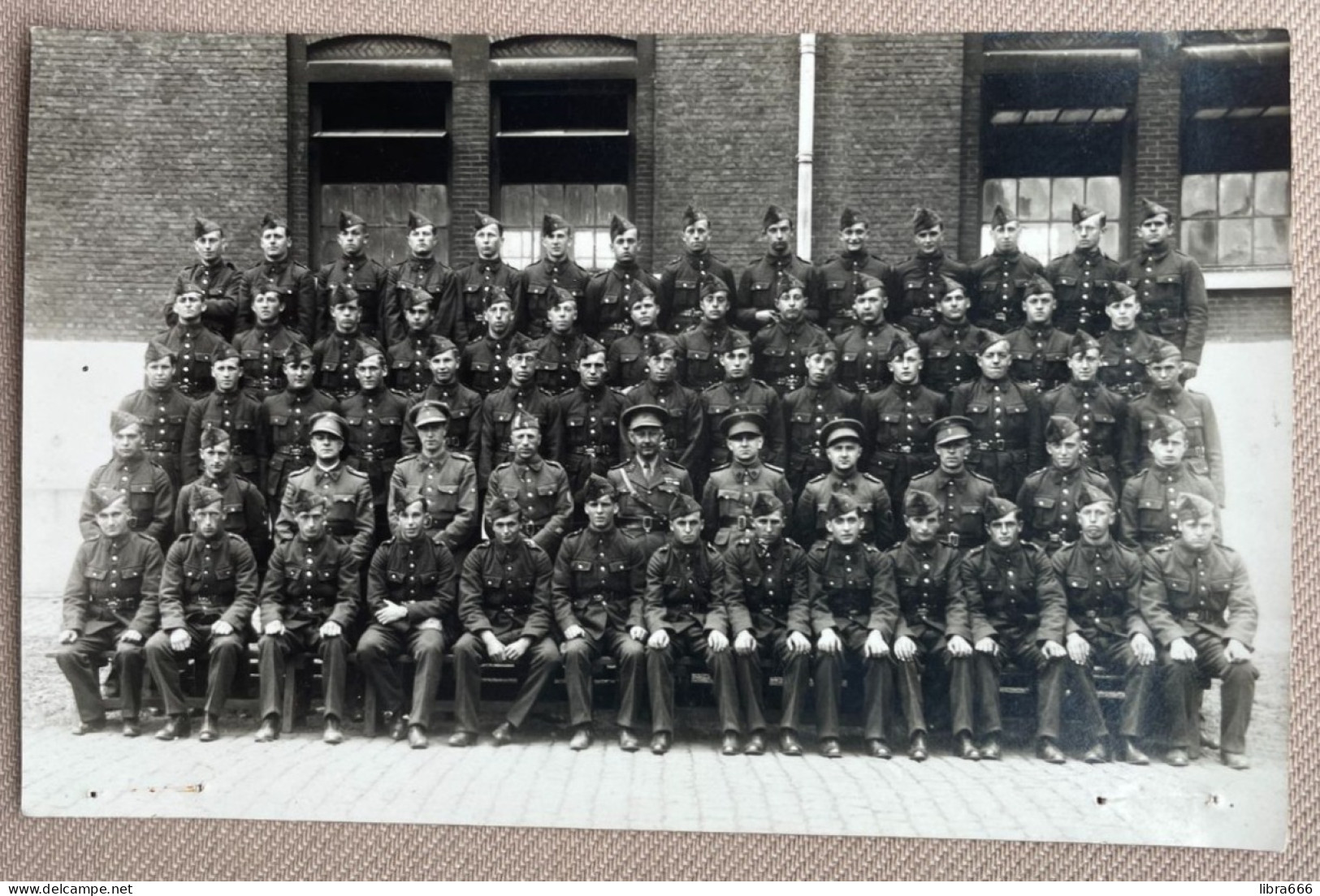 Groep Belgische Militairen / Groupe De Soldats Belges (7de Reg. Jagers Te Voet / 7ème Rég. De Chasseurs à Pied)  14x9 Cm - Guerre, Militaire