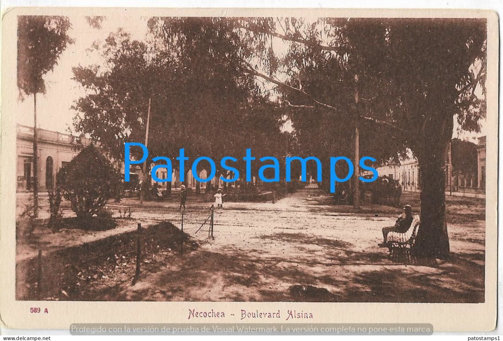 229276 ARGENTINA BUENOS AIRES NECOCHEA BOULEVARD ALSINA POSTAL POSTCARD - Argentine