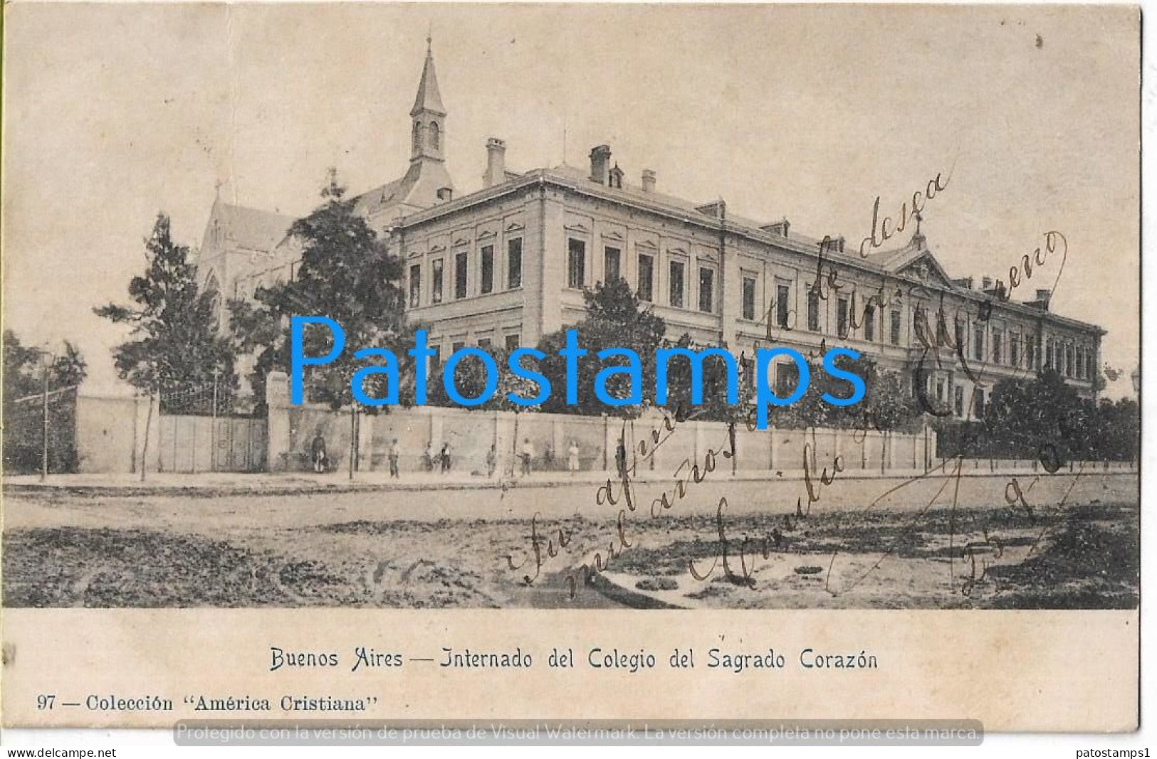 229277 ARGENTINA BUENOS AIRES INTERNADO COLEGIO DEL SAGRADO CORAZON BREAK POSTAL POSTCARD - Argentinien