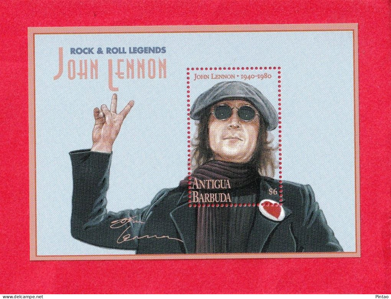 WW14513- ANTIGUA E BARBUDA 1995- MNH_ MÚSICA_ JOHN LENNON - Chanteurs