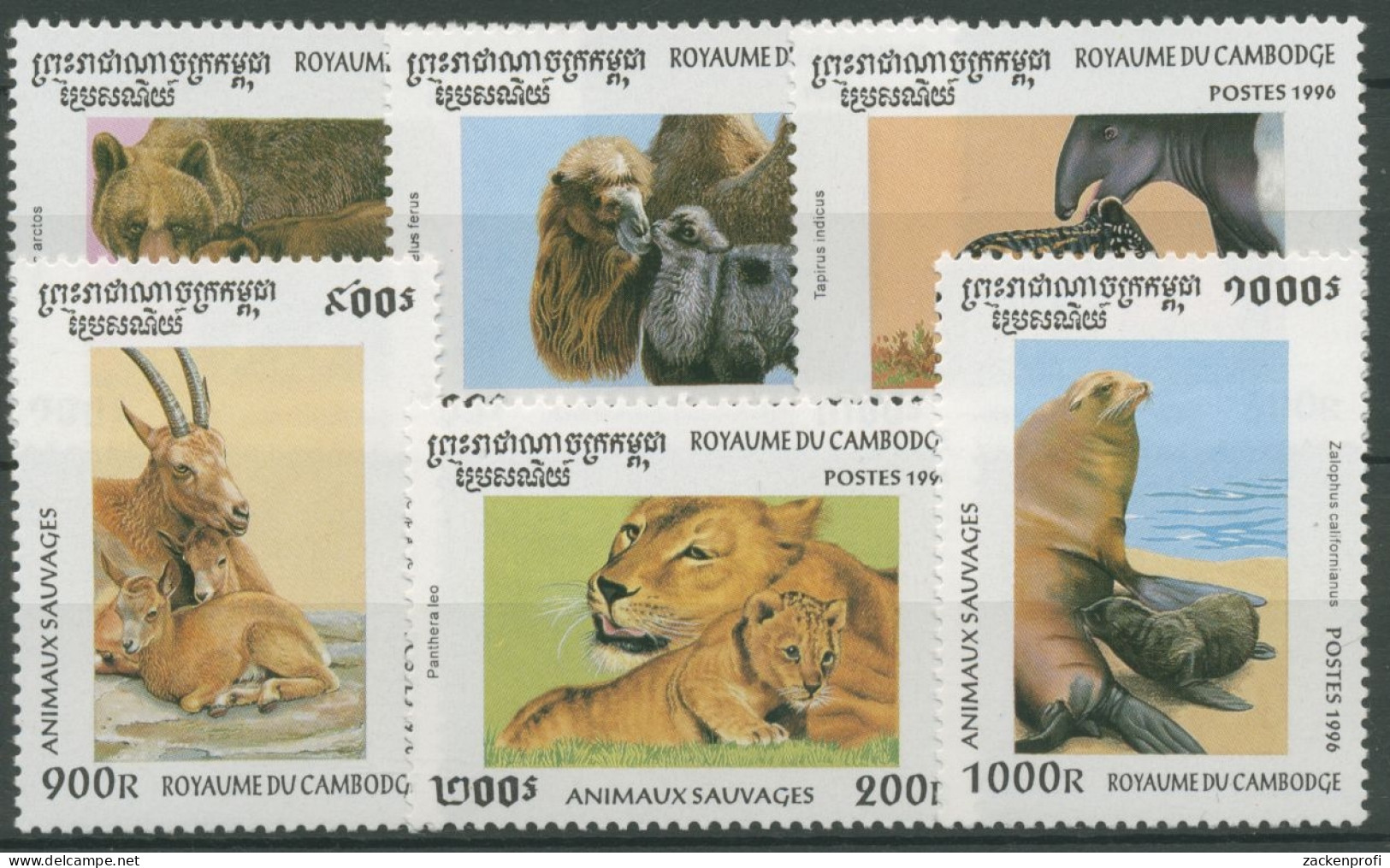 Kambodscha 1996 Wildtiere Und Ihr Nachwuchs 1938/43 Postfrisch - Cambodja