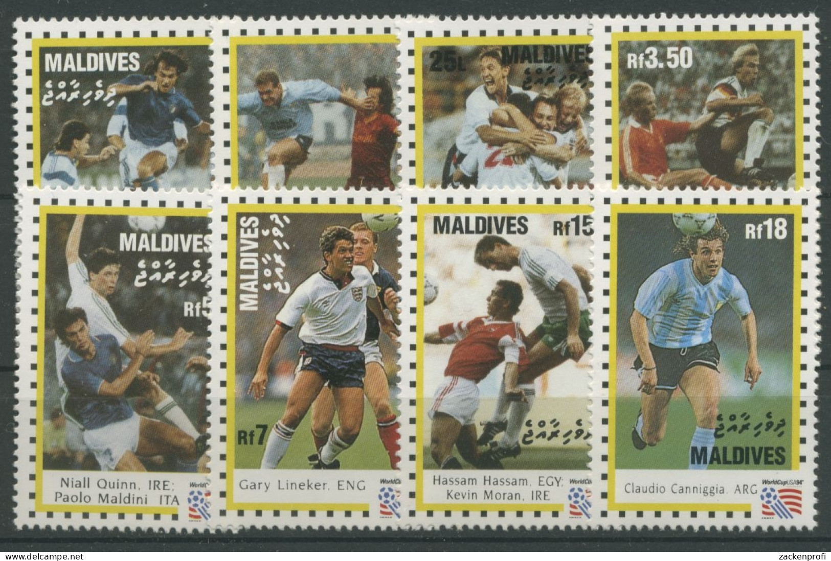 Malediven 1994 Fußball-WM USA 2110/17 Postfrisch - Maldives (1965-...)