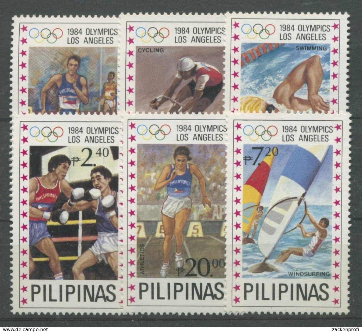 Philippinen 1984 Olympia Sommerspiele Los Angeles 1594/99 Postfrisch - Philippines