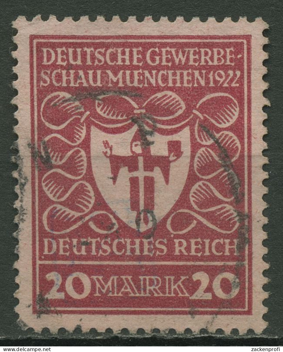 Deutsches Reich 1922 Deutsche Gewerbeschau München 204 A Gestempelt Geprüft - Gebraucht