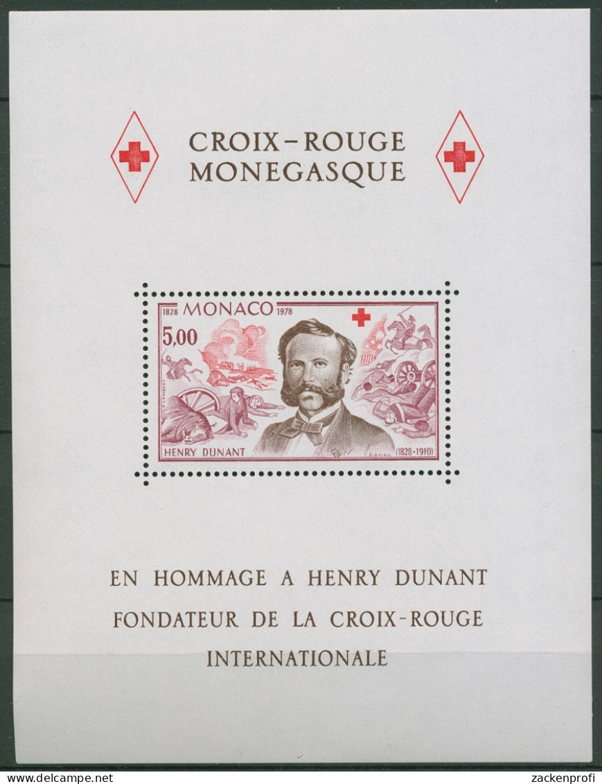 Monaco 1978 Int. Rotes Kreuz Henri Dunant Block 13 Postfrisch (C91410) - Blocs