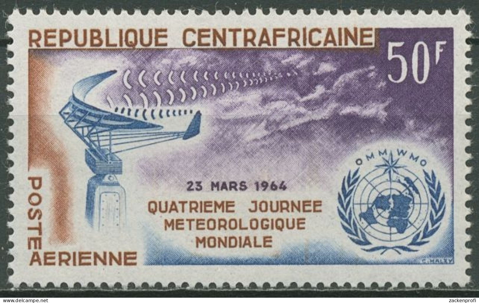 Zentralafrikanische Republik 1964 Welttag Der Meteorologie 56 Postfrisch - Centrafricaine (République)