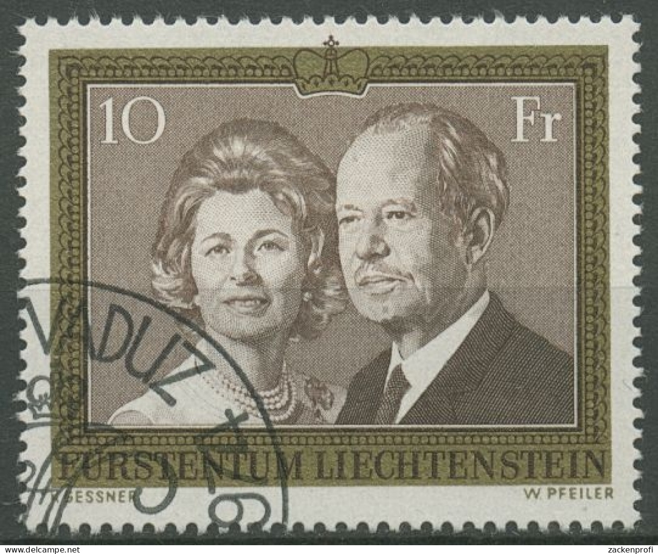 Liechtenstein 1974 Fürstenpaar Franz Josef II. Fürstin Gina 614 Gestempelt - Used Stamps