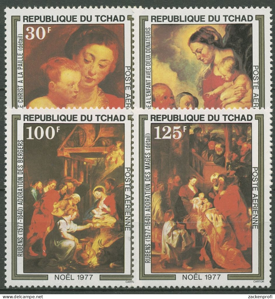 Tschad 1977 Weihnachten Gemälde Von Rubens 817/20 Postfrisch - Tchad (1960-...)