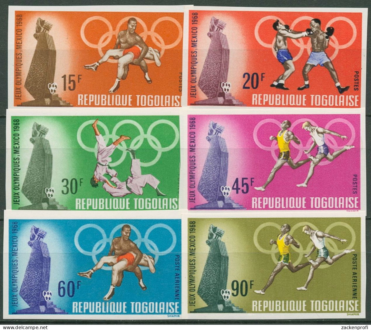 Togo 1968 Olympische Sommerspiele In Mexiko 661/66 B Postfrisch - Togo (1960-...)