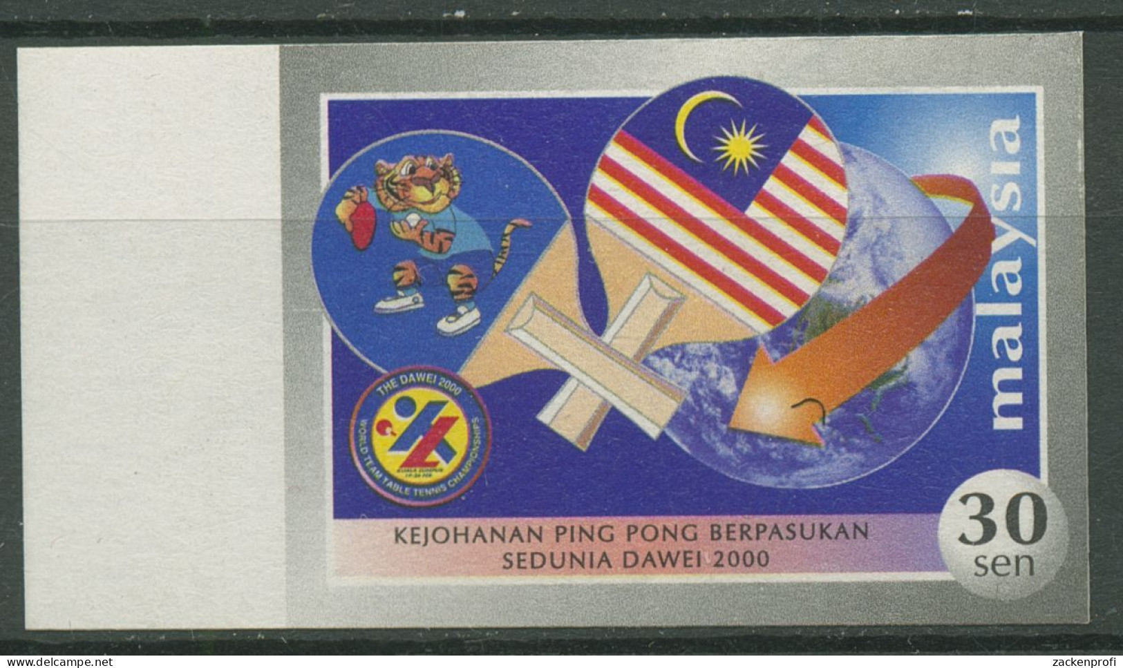 Malaysia 2000 Tischtennis-WM 869 B Postfrisch - Malaysia (1964-...)