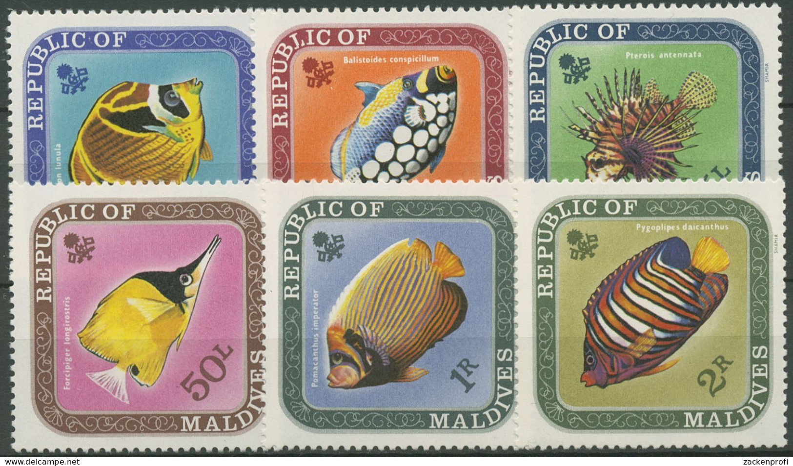 Malediven 1970 Tiere Fische 313/18 Postfrisch - Maldives (1965-...)