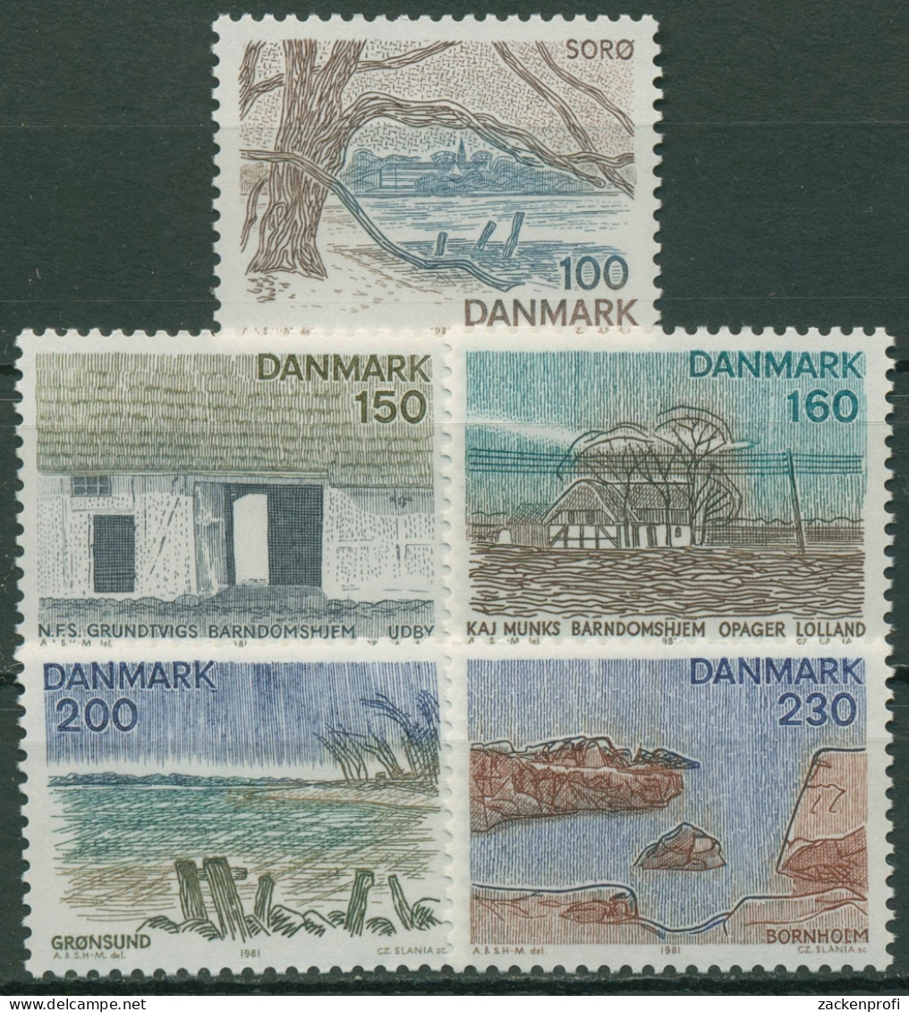 Dänemark 1981 Regionen Landschaften Seeland Inseln 733/37 Postfrisch - Neufs