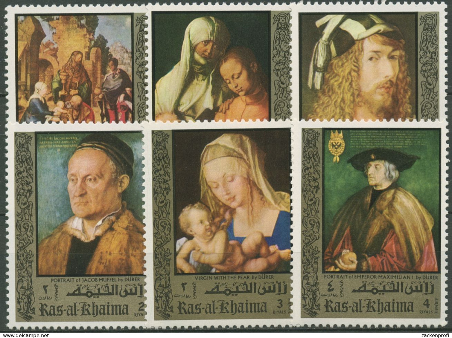 Ras Al-Khaima 1971 Albrecht Dürer Gemälde 579/84 A Postfrisch - Ras Al-Khaima