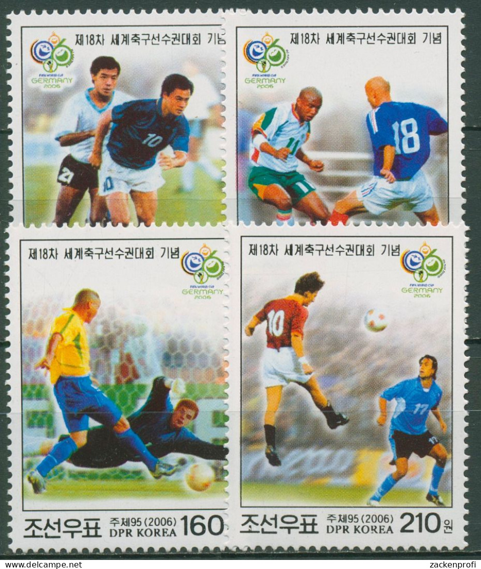 Korea (Nord) 2006 Fußball-WM Deutschland 5126/29 Postfrisch - Korea (Nord-)