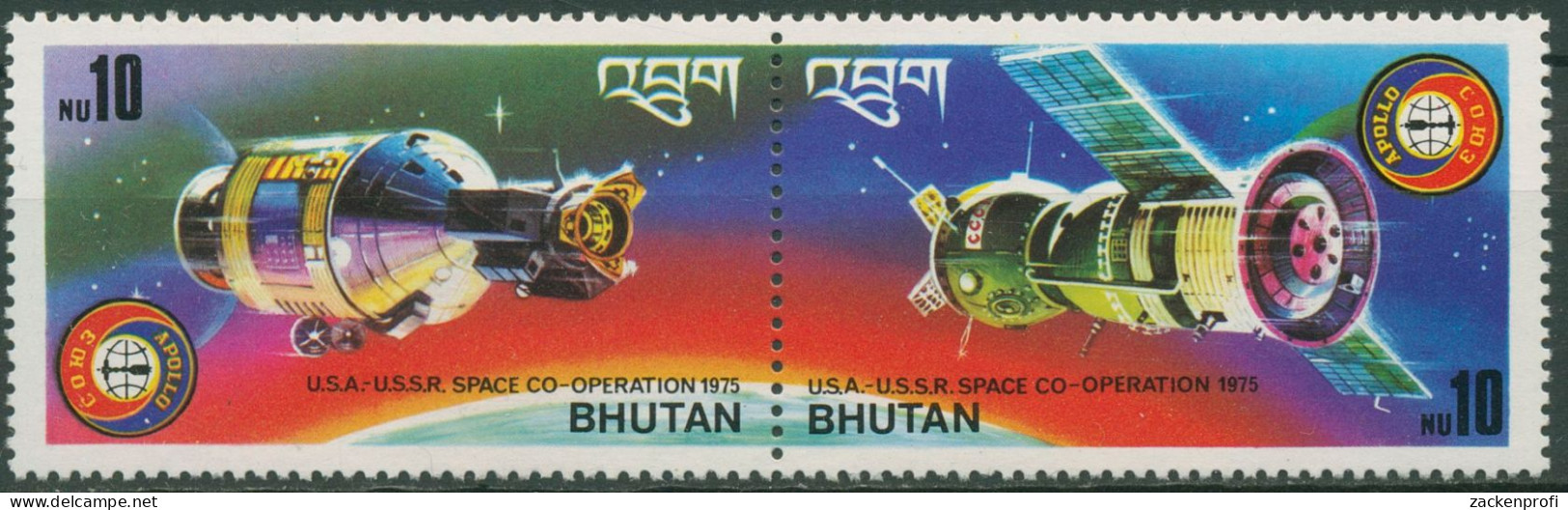 Bhutan 1975 Raumfahrt Apollo, Sojus 624/25 ZD A Postfrisch - Bhoutan