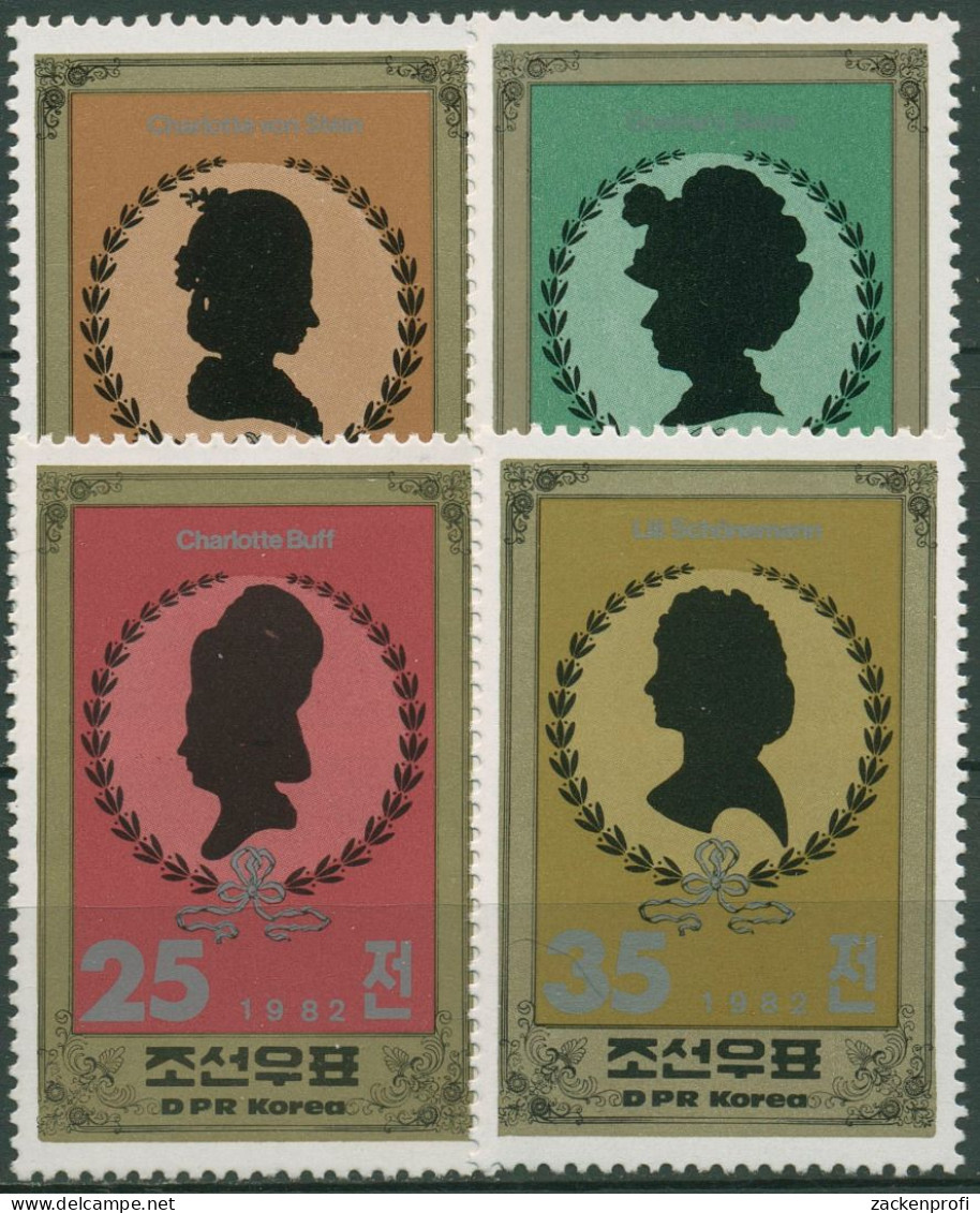 Korea (Nord) 1982 Johann Wolfgang Von Goethe Frauen 2259/62 A Postfrisch - Corée Du Nord