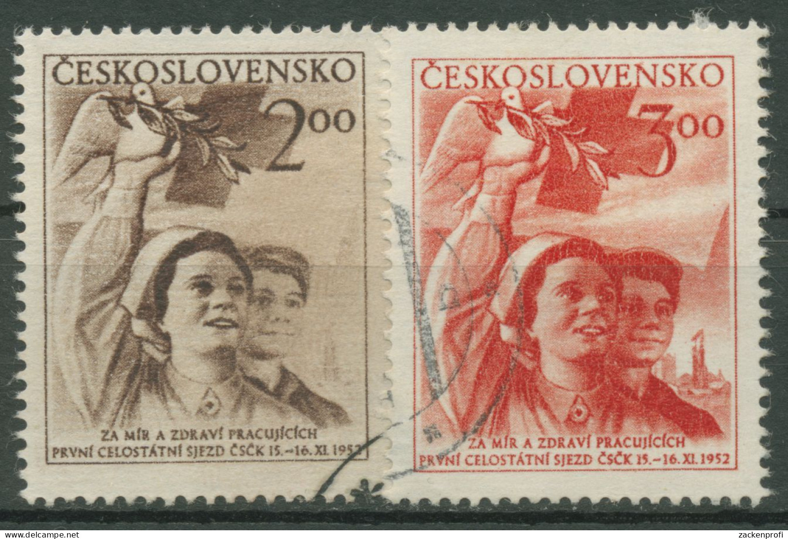 Tschechoslowakei 1952 Rotes Kreuz 770/71 Gestempelt - Oblitérés