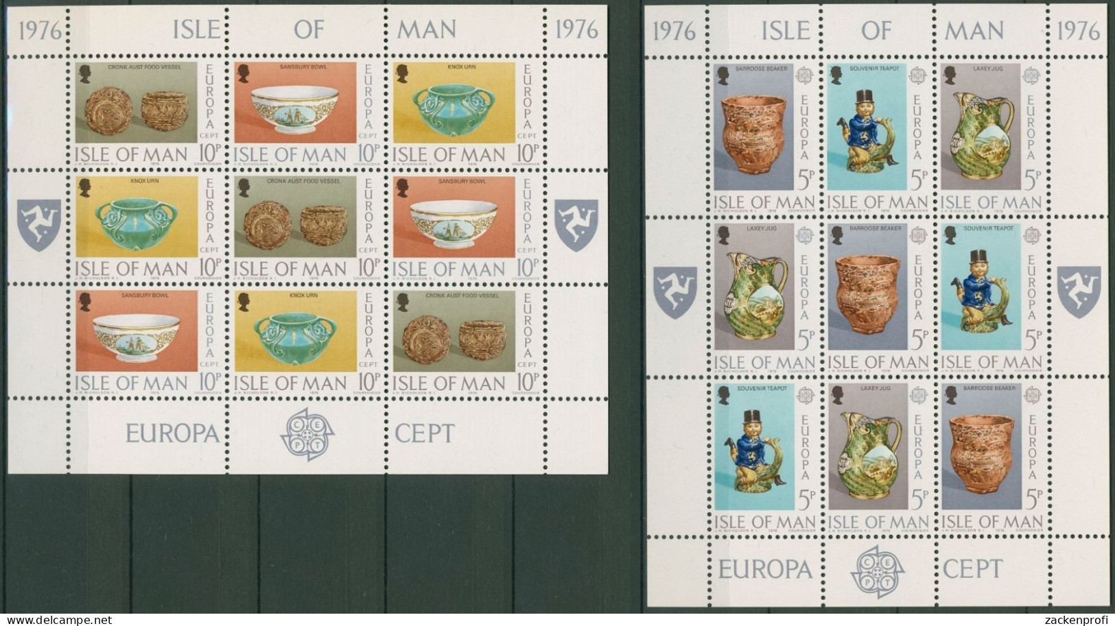 Isle Of Man 1976 Europa CEPT Kunsthandwerk Kleinbg. 82/87 K Postfrisch (C90656) - Man (Ile De)