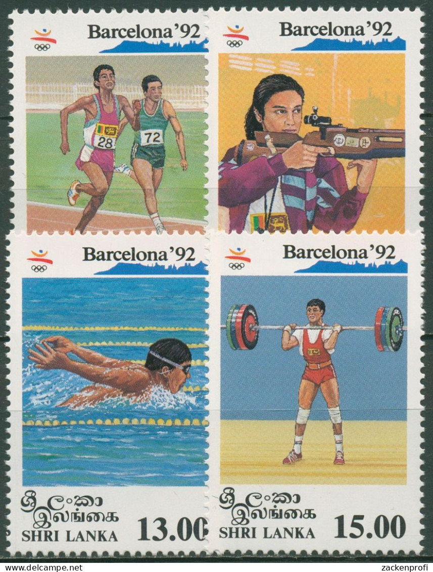 Sri Lanka 1992 Olympische Sommerspiele Barcelona 1001/04 Postfrisch - Sri Lanka (Ceylan) (1948-...)