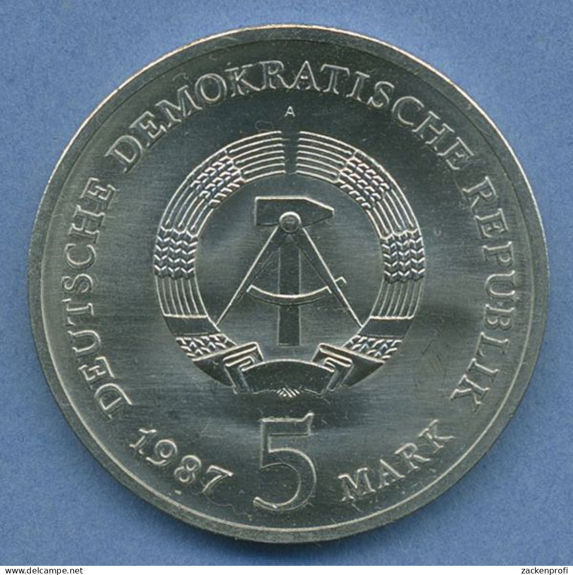 DDR 5 Mark 1987 A, Rotes Rathaus Berlin, J 1614 Vz/st (m4832) - 5 Mark