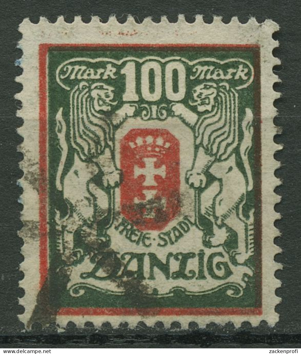 Danzig 1923 Staatswappen Mit WZ 3 Y, 128 Y Mit Korkstempel - Usados