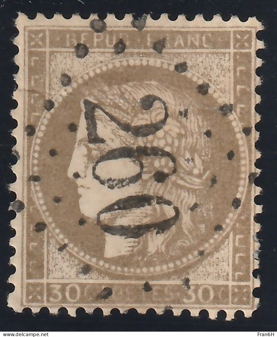 Variété N° 56 - "POSTES" Effacé  - - 1871-1875 Cérès