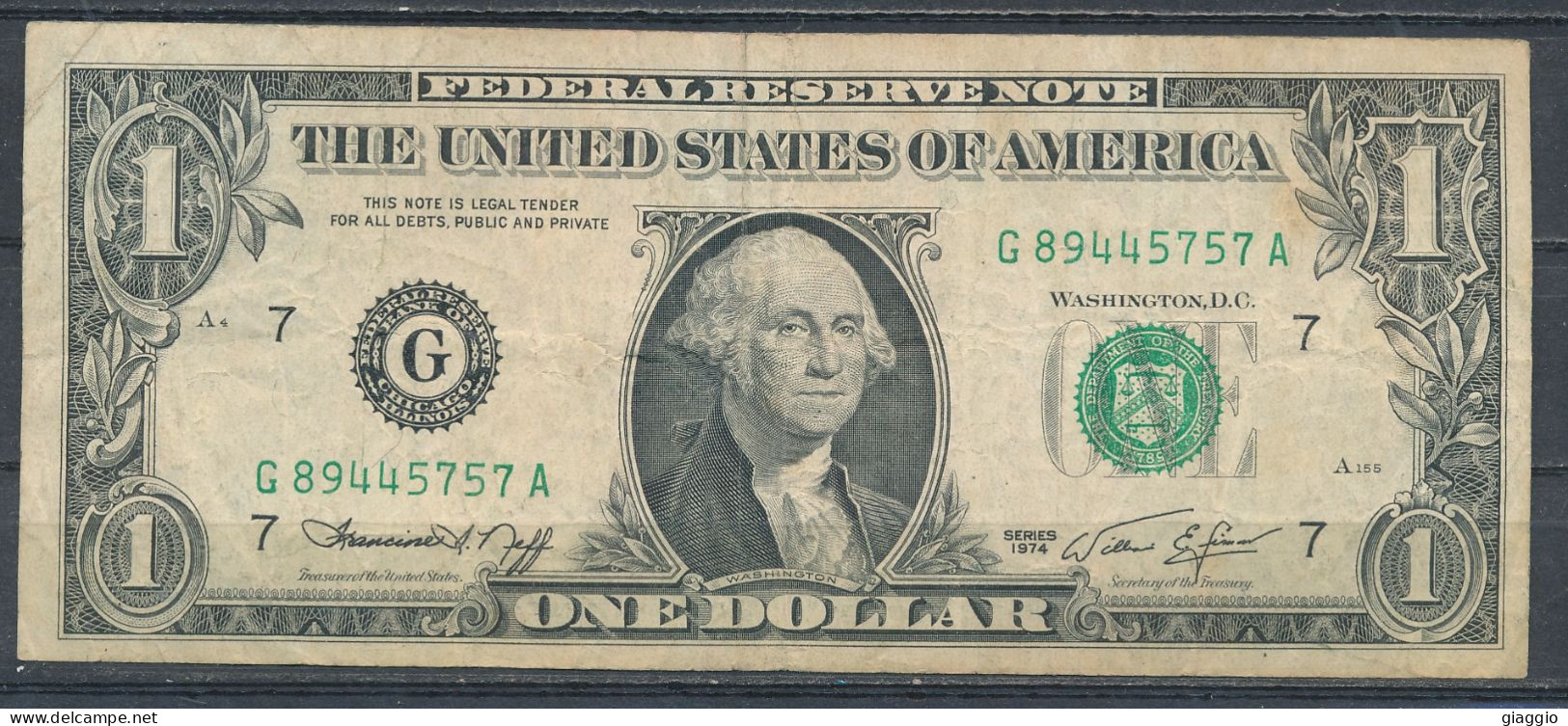 °°° USA 1 DOLLAR 1974 G °°° - Billets De La Federal Reserve (1928-...)