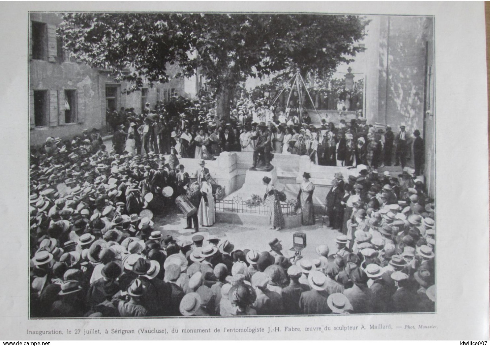 1924 SERIGNAN VAUCLUSE Inauguration  Du Monument  FABRE  Sculpteur A Maillard - Zonder Classificatie