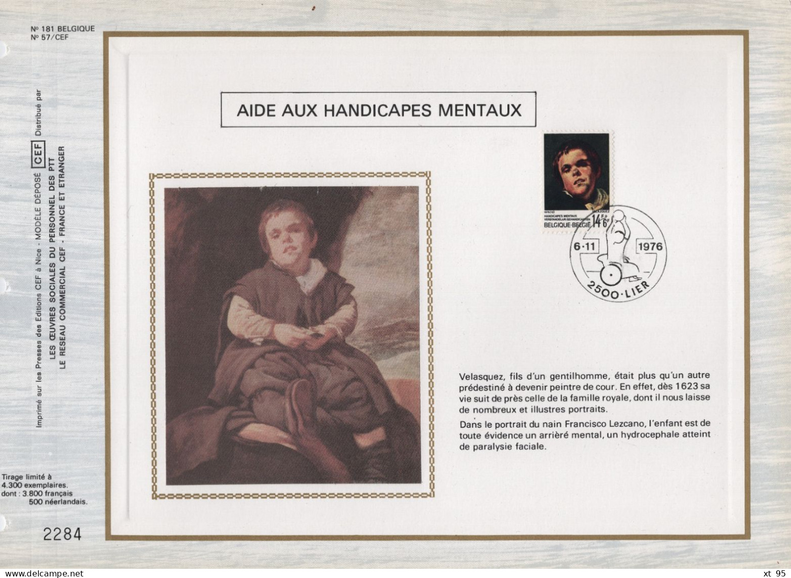 Belgique - CEF N°181 - Aide Aux Handicapes Mentaux - 1971-1980