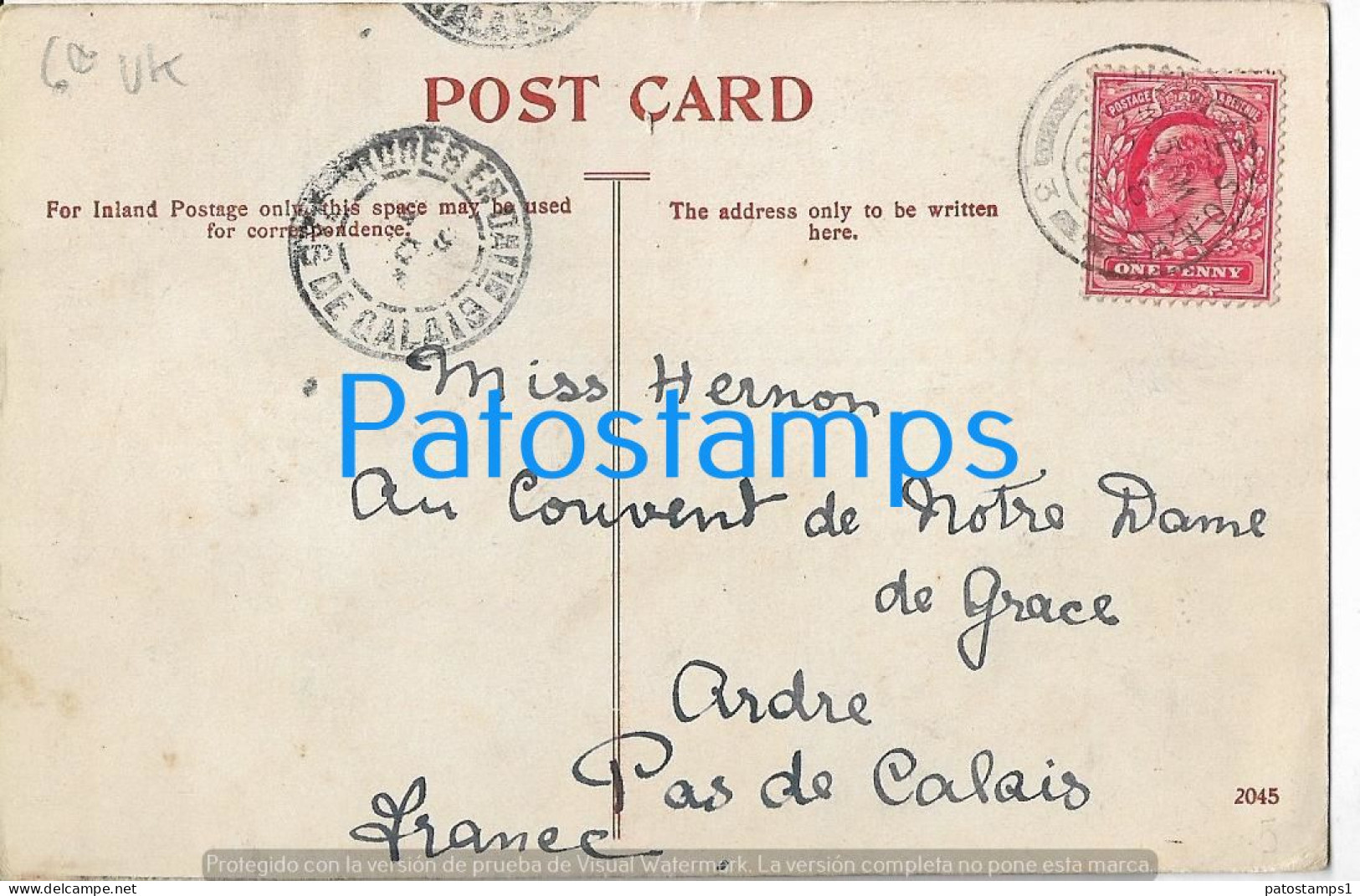 229298 UK CONVENT OF THE SACRED THE PLAY GROUND CIRCULATED TO FRANCE POSTAL POSTCARD - Other & Unclassified