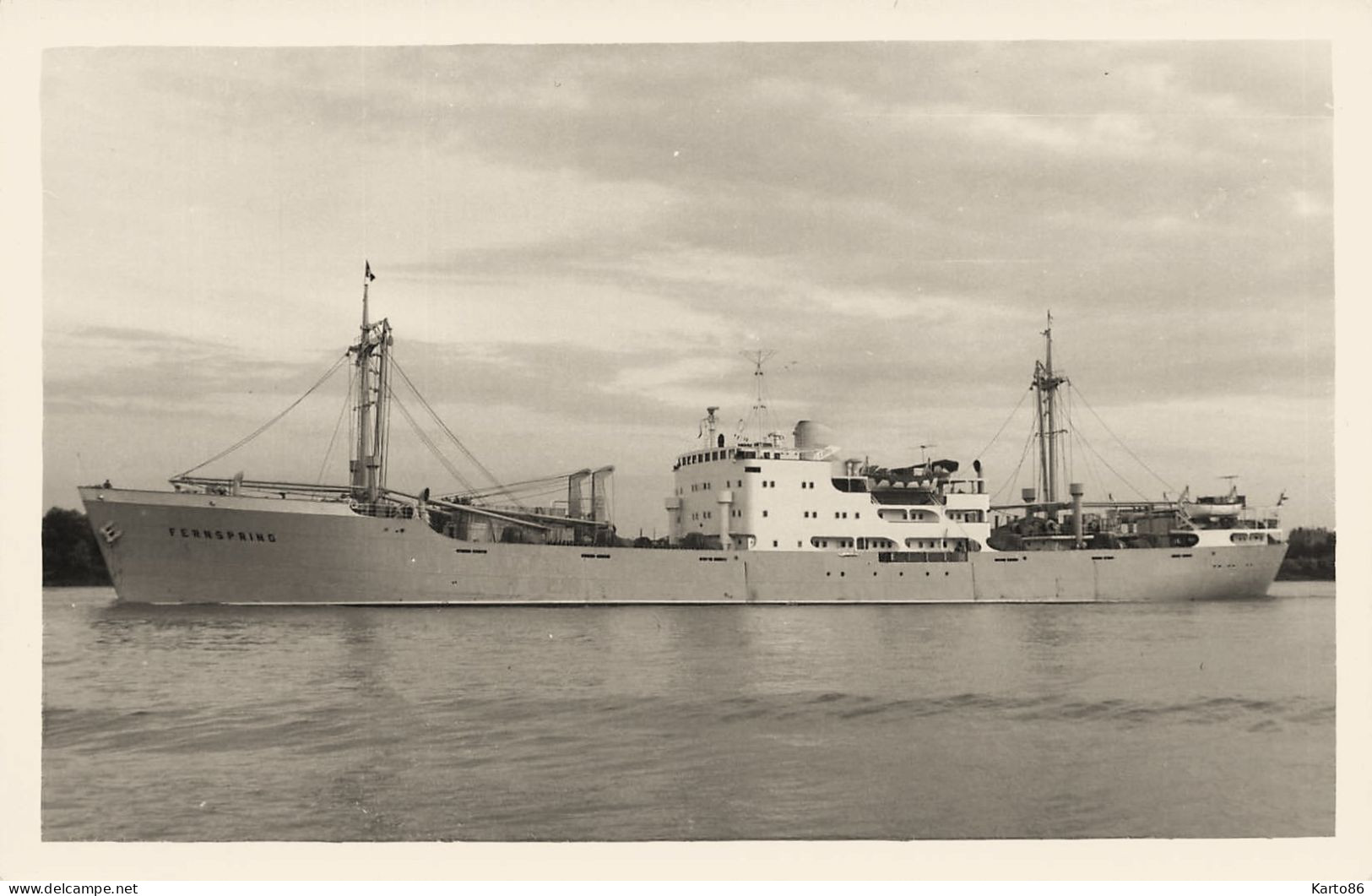 FERNSPRING Fernspring * Carte Photo * Bateau Commerce Paquebot Cargo * Norge Norway Norvège - Handel