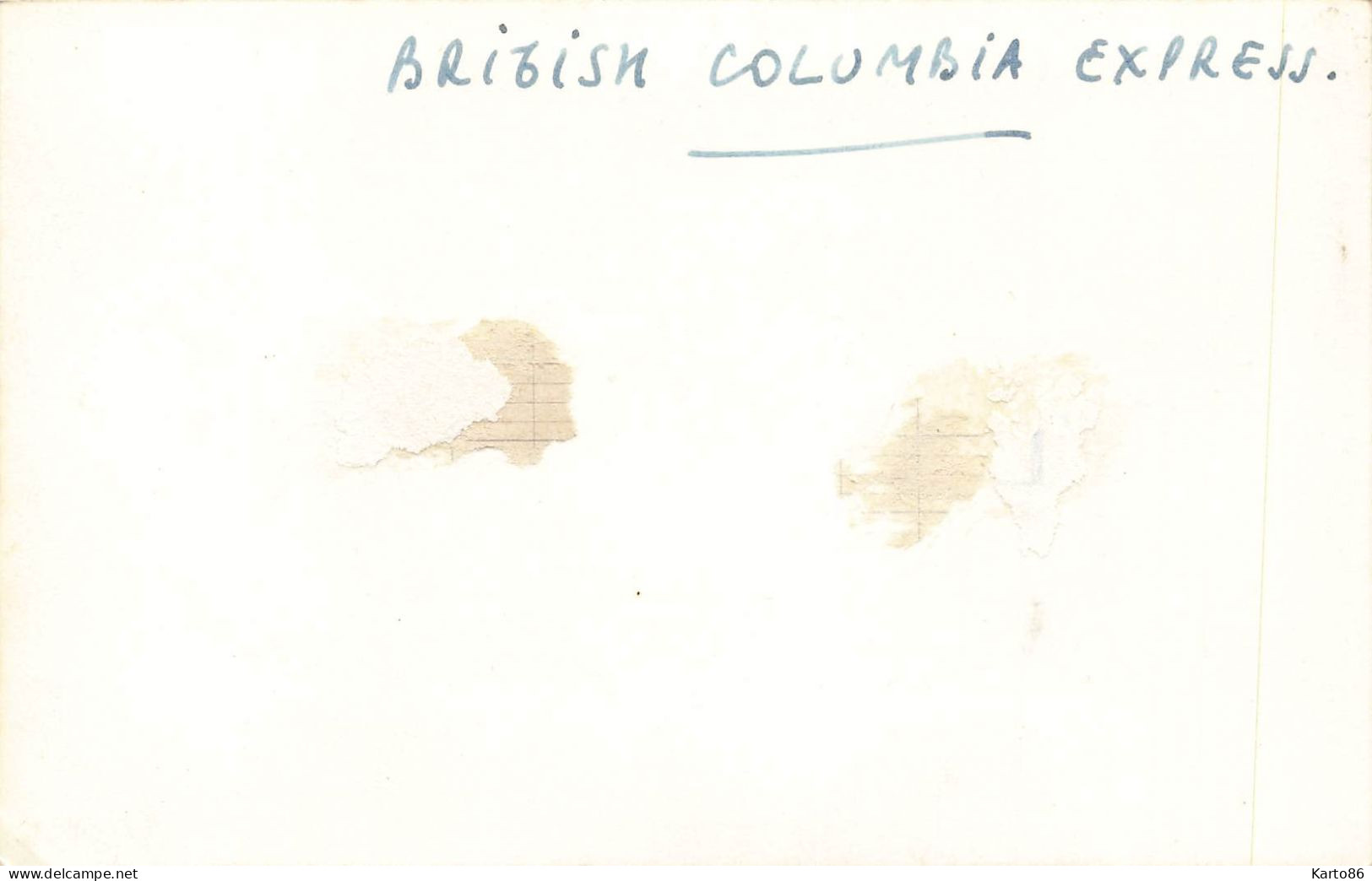 BRITISH COLUMBIA EXPRESS British Columbia * Carte Photo * Bateau Commerce Paquebot Cargo * Norge Norway Norvège - Commerce