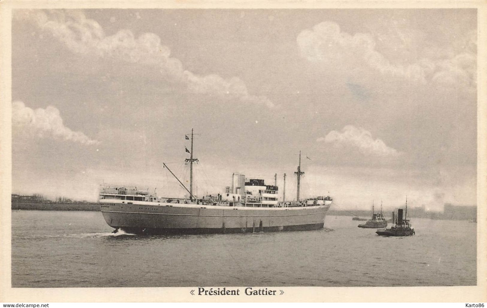 PRESIDENT GATTIER Président Gattier * CPA * Bateau Commerce Paquebot Cargo * Belgium Belgique - Dampfer
