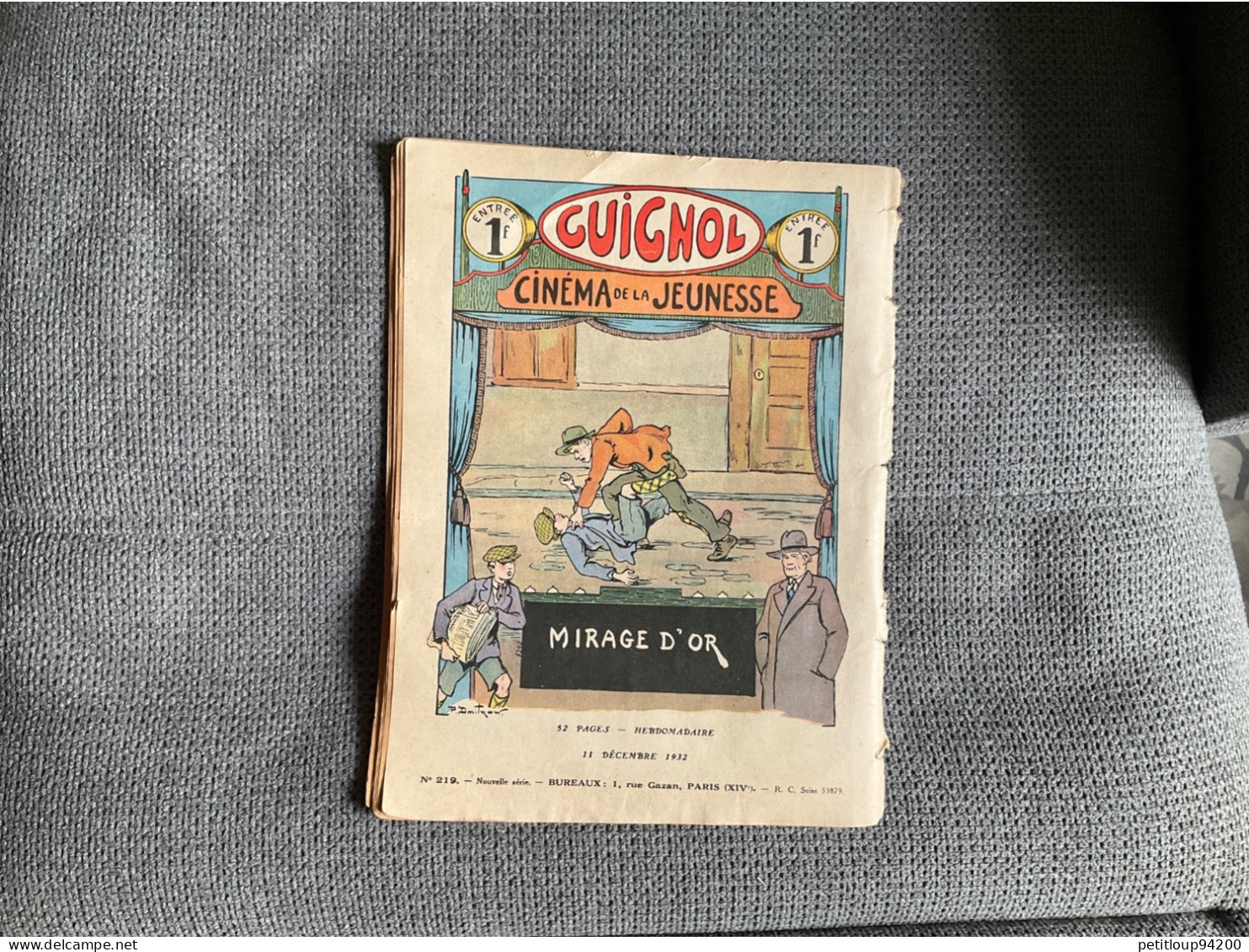 GUIGNOL Cinéma de la Jeunesse  *DOUBLE SURPRISE *MIRAGE D’OR  No 219  Décembre 1932