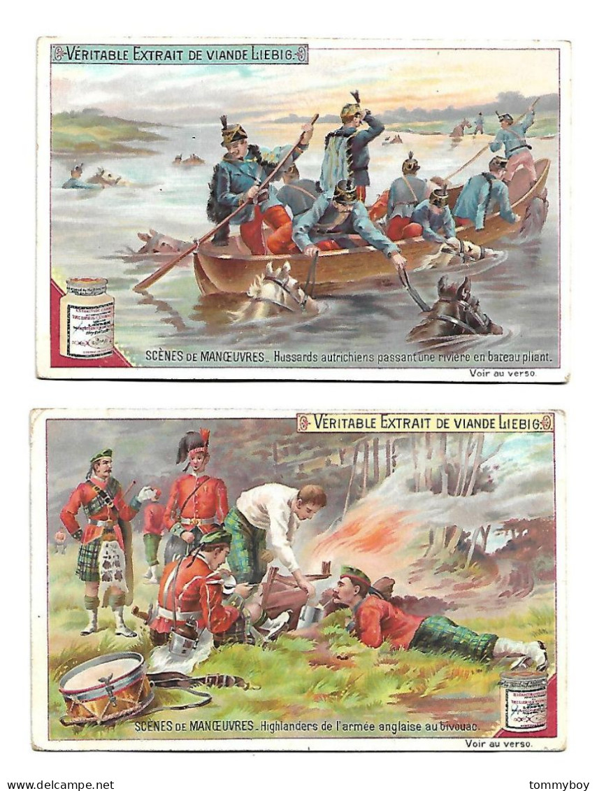 S 483 , Liebig 6 Cards, Scènes De Manoeuvres (ref B9) - Liebig