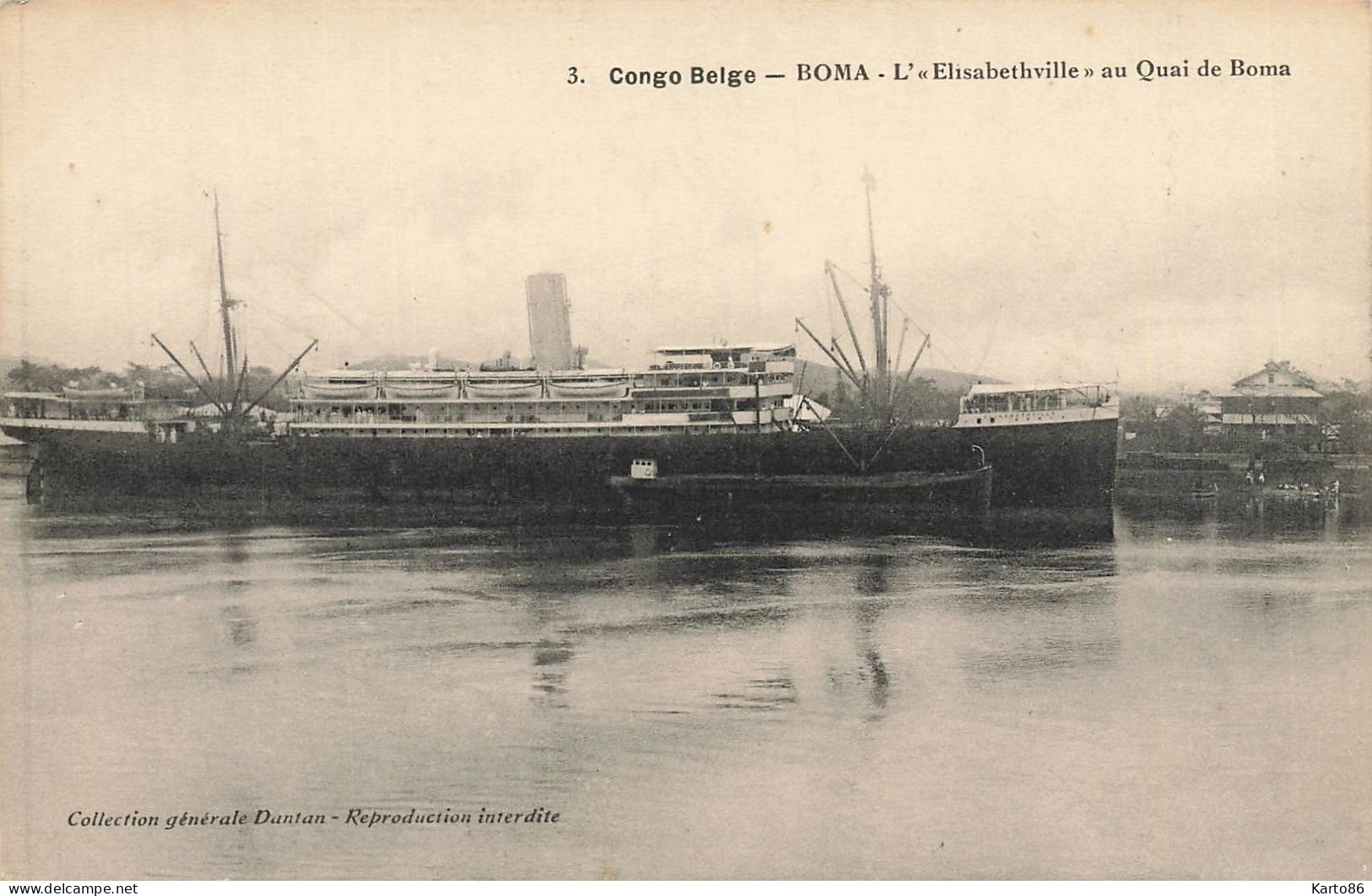 ELISABETHVILLE à Boma * élisabethville * Bateau Commerce Paquebot Cargo * Belgium Belgique Cie Maritime Congo - Dampfer