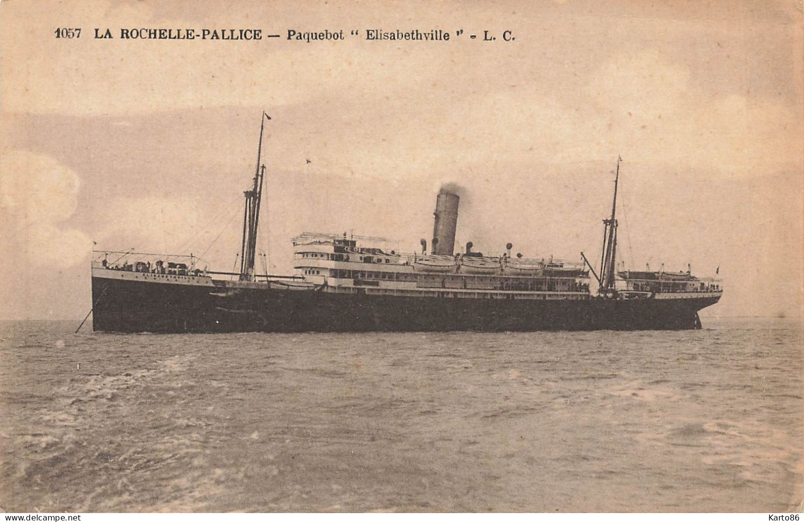 ELISABETHVILLE à La Rochelle Pallice * élisabethville * Bateau Commerce Paquebot * Belgium Belgique Cie Maritime Congo - Dampfer