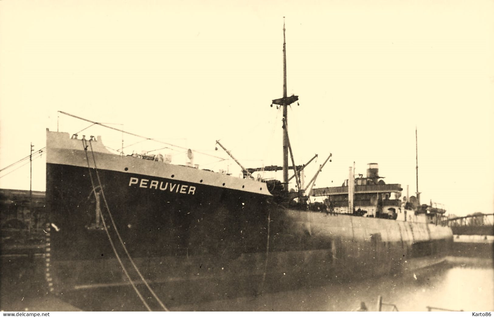 PERUVIER Peruvier * Carte Photo * Bateau Commerce Paquebot Cargo * Belgium Belgique - Handel