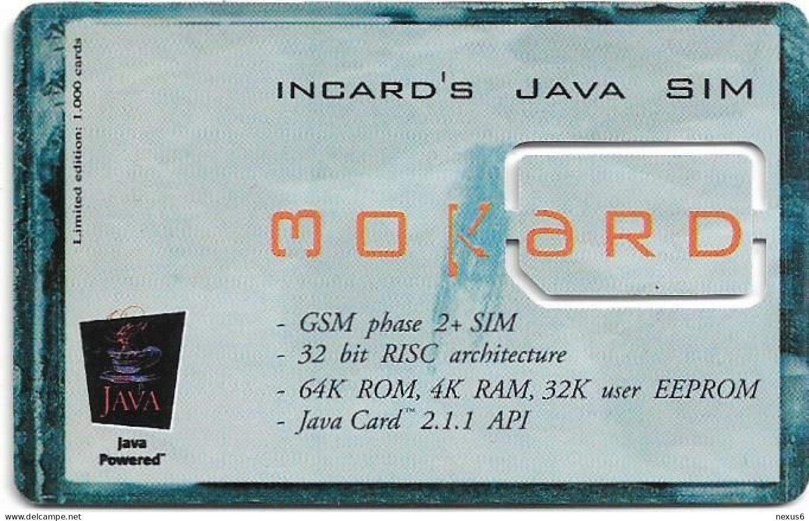 Italy - Incard MoKard GSM SIM Mini 2, 1.000ex, Mint Demo - Autres & Non Classés