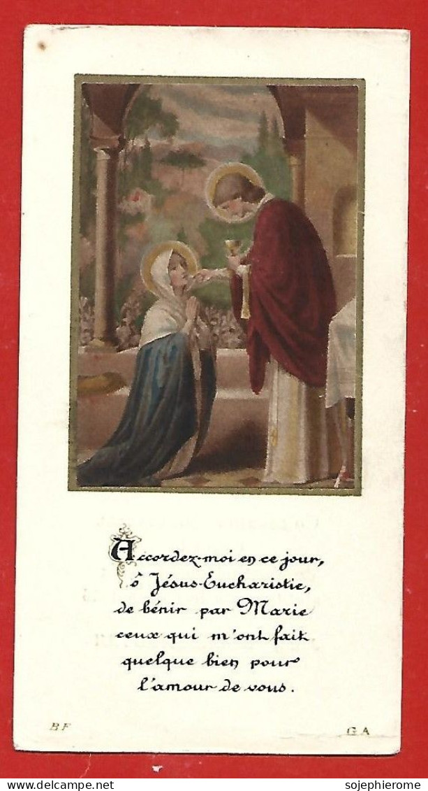 Image Religieuse Saint-Quentin (02) Institut De La Croix 06-06-1946 Jenny Bourdeaud'hui 2scans - Images Religieuses