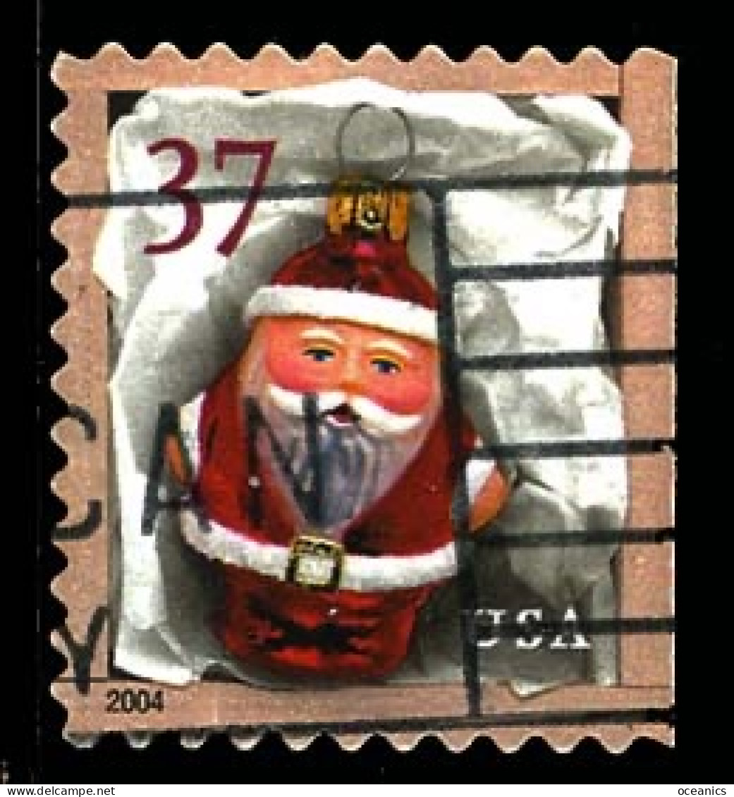 Etats-Unis / United States (Scott No.3890 - Noël / 2004 / Christmas) (o)  P3 Right - Carnet / ATM / Booklet - Oblitérés