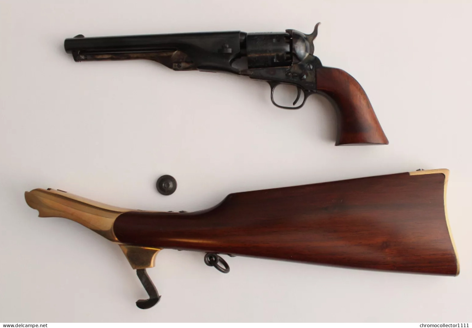 1861 Navy Colt Firearms Miniature Revolver Shoulder Stock American Historical Society