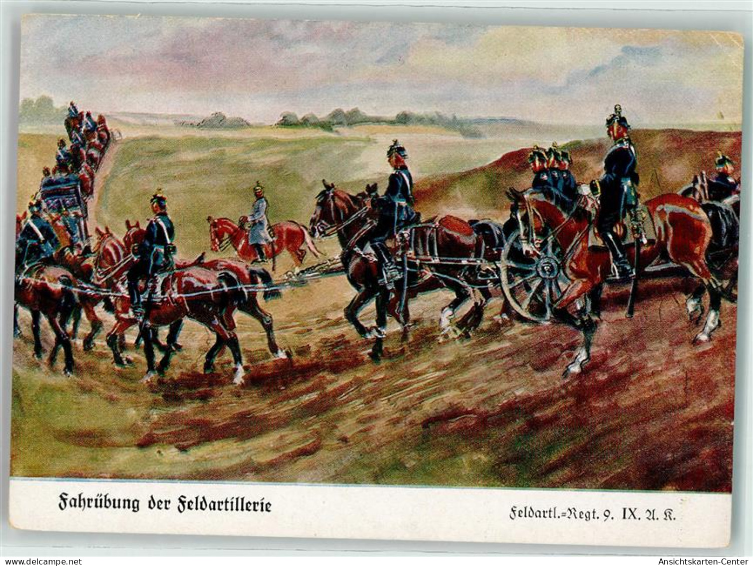 39192011 - Feldartillerie Regiment 9 Fahruebung Nr. IX   AK - Döbrich-Steglitz