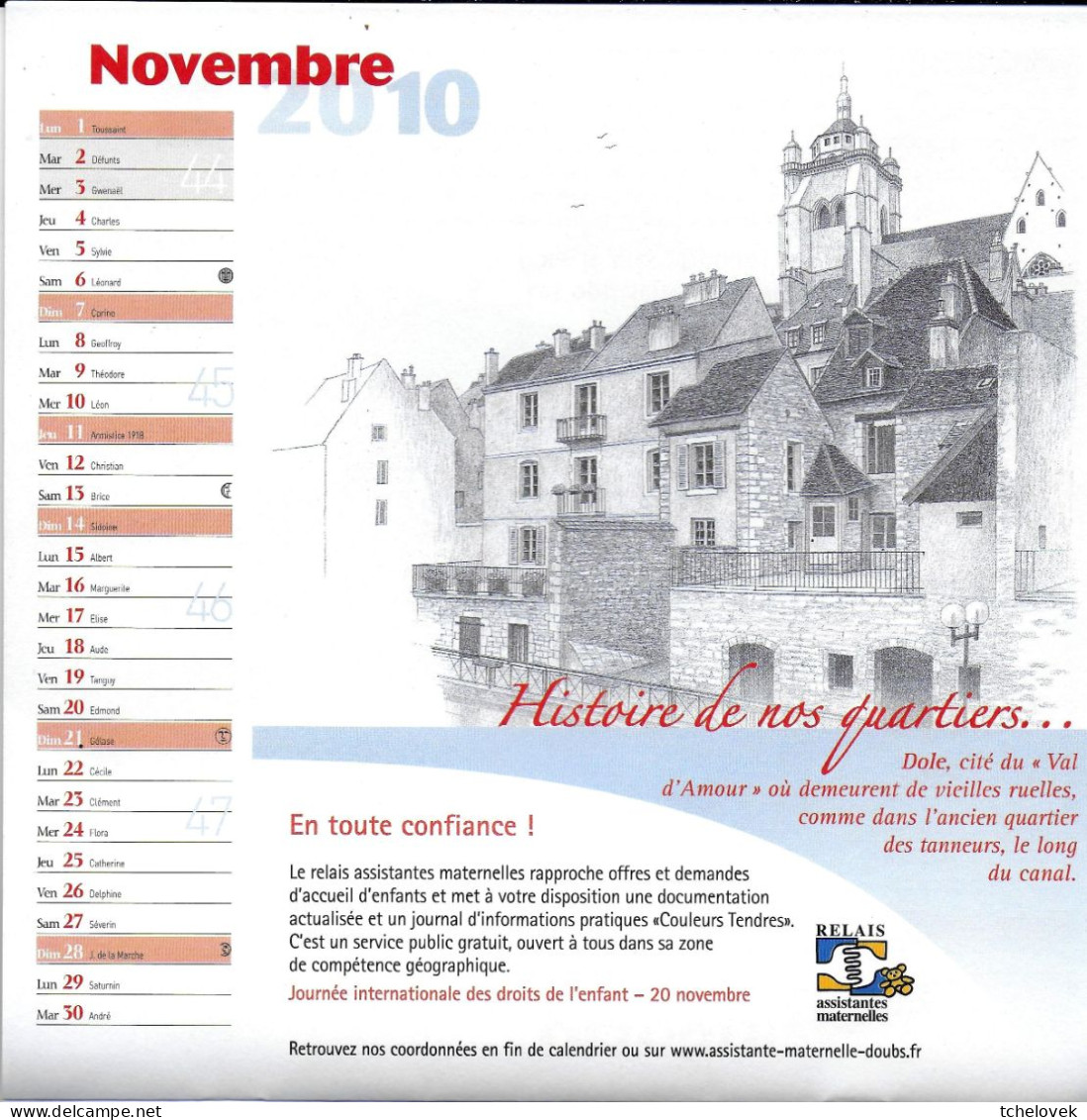 (Divers). Document Historique. Balades Comtoises. Calendrier 2010 - Documents Historiques