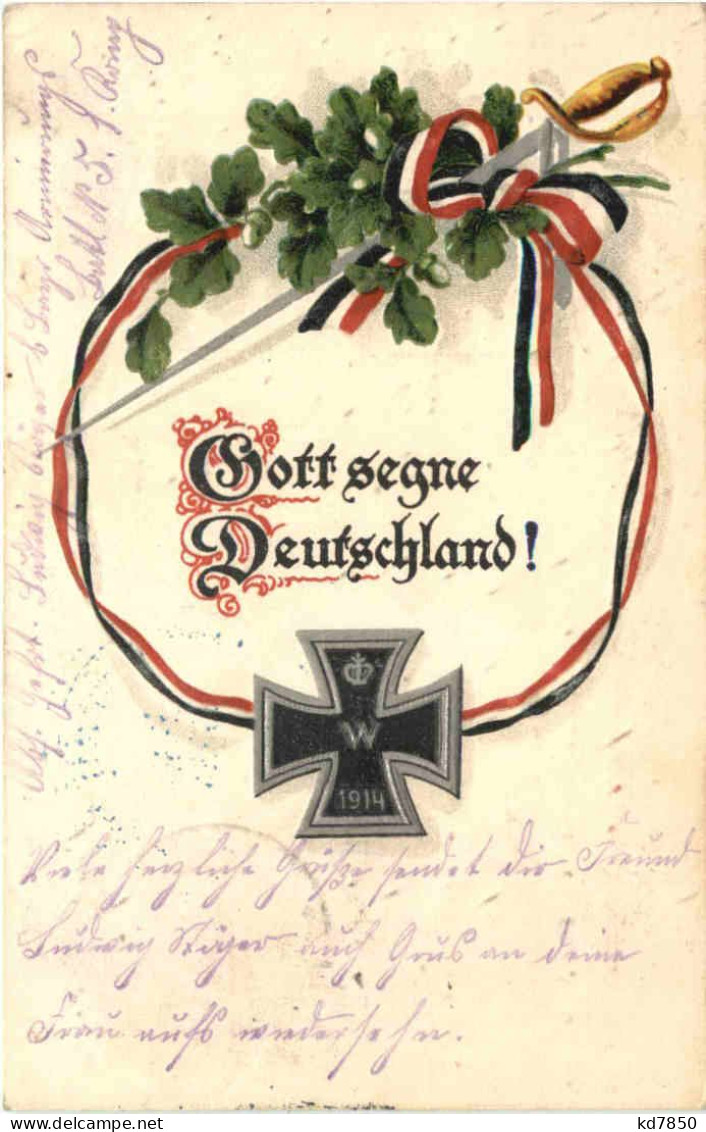 WW1 - Gott Segne Deutschland - Feldpost - Patriottisch