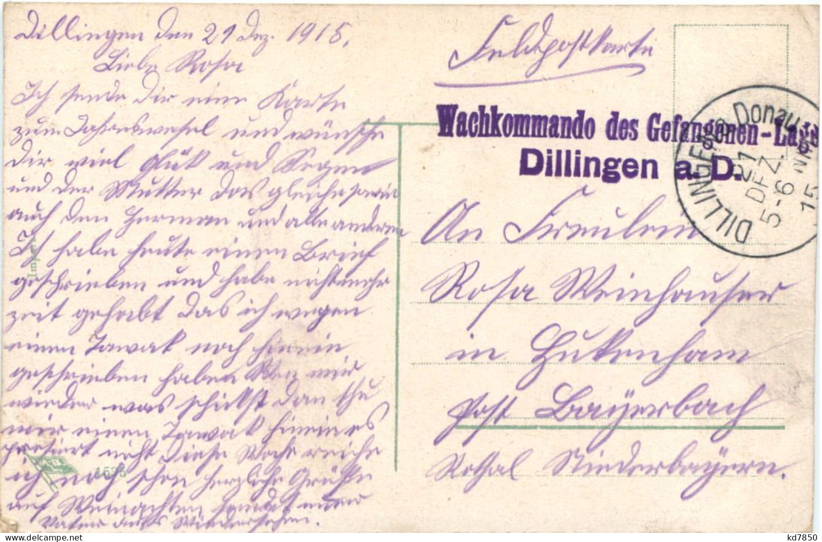 WW1 - Gott Ehr Vaterland - Feldpost - War 1914-18