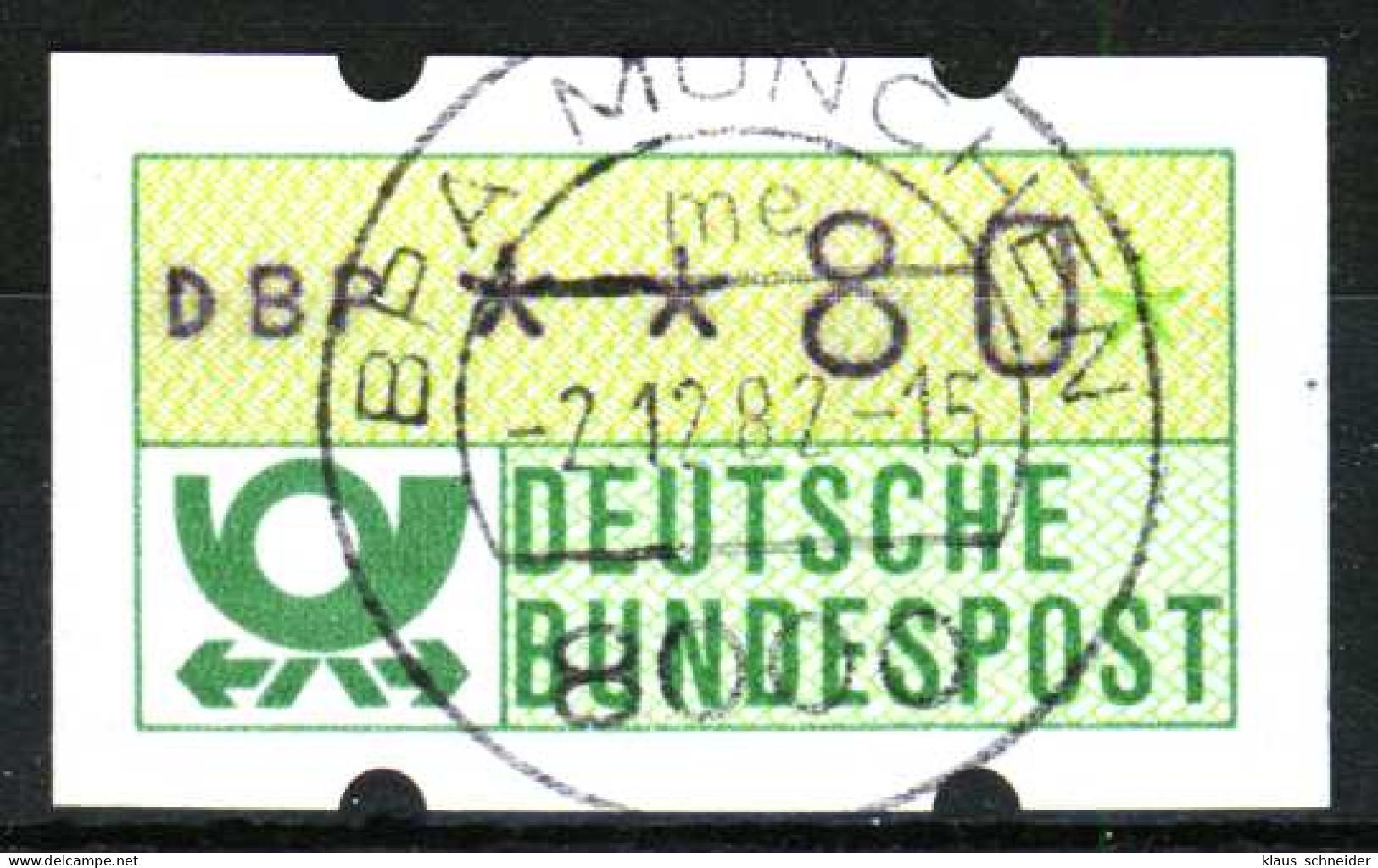 BRD ATM 1981 Nr 1-1-080 Zentrisch Gestempelt X1F3272 - Machine Labels [ATM]