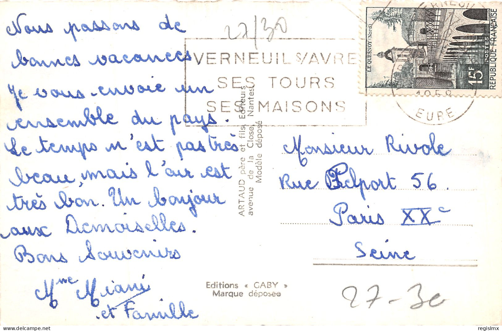 27-VERNEUIL SUR AVRE-N°362-G/0283 - Verneuil-sur-Avre