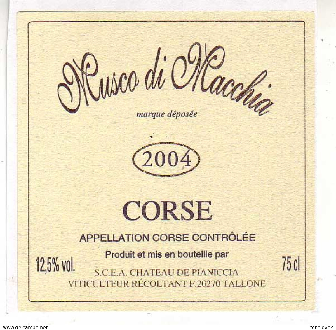 (Divers). Vin. Lot de 17 étiquettes. Jura Corse